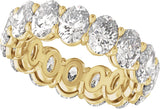 14K Gold Oval Lab-Grown Diamond Low Profile Eternity Band - 7x5mm Stones - Yellow Gold - view 5