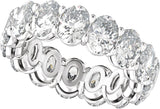 Platinum Oval Lab-Grown Diamond Low Profile Eternity Band - 6.1x4.5mm Stones - view 5