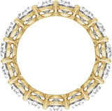 14K Gold Oval Natural Diamond Low Profile Eternity Band - 5.2x3.9mm Stones - Yellow Gold - view 2