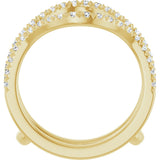 14K Gold Round Lab-Grown Diamond Ring Guard - 1/2-1 1/2 CTW - Yellow Gold - view 2