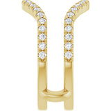 14K Gold Round Lab-Grown Diamond Ring Guard - 1/2-1 1/2 CTW - Yellow Gold - view 4