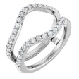 Platinum Round Lab-Grown Diamond Ring Guard - 1/2-1 1/2 CTW