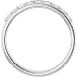 Platinum Round Lab-Grown Diamond Accented Flat Band - 1/2 CTW - view 2