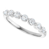 Platinum Round Natural Diamond Seven-Stone Anniversary Band - 1/5-5/8 CTW - view 5