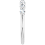 14K Gold Round Lab-Grown Diamond Seven-Stone Anniversary Band - 1/5-5/8 CTW - White Gold - view 4