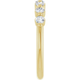 14K Gold Round Lab-Grown Diamond Seven-Stone Anniversary Band - 1/5-5/8 CTW - Yellow Gold - view 4