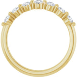 14K Gold Round Natural Diamond Seven-Stone Anniversary Band - 1/5-5/8 CTW - Yellow Gold - view 2