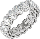 Platinum Oval Lab-Grown Diamond Low Profile Eternity Band - 6.1x4.5mm Stones