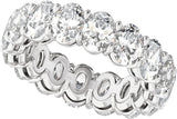 14K Gold Oval Lab-Grown Diamond Low Profile Eternity Band - 6.1x4.5mm Stones - White Gold - view 5