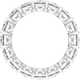 14K Gold Oval Natural Diamond Low Profile Eternity Band - 6.1x4.5mm Stones - White Gold - view 2