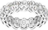 Platinum Oval Lab-Grown Diamond Low Profile Eternity Band - 6.1x4.5mm Stones - view 3