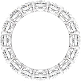 Platinum Oval Lab-Grown Diamond Low Profile Eternity Band - 6.1x4.5mm Stones - view 2