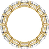 14K Gold Round Natural Diamond Low Profile Eternity Band - 4.3mm Stones - Yellow Gold - view 2