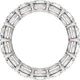 14K Gold Round Natural Diamond Low Profile Eternity Band - 4.3mm Stones - White Gold - view 2