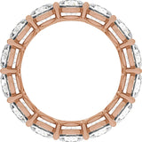 14K Gold Round Lab-Grown Diamond Low Profile Eternity Band - 4.3mm Stones - Rose Gold - view 2