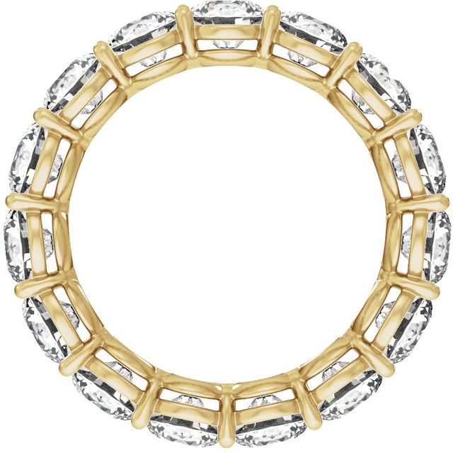 Platinum Round Lab-Grown Diamond Low Profile Eternity Band - 4.3mm Stones - view 5
