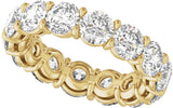 14K Gold Round Lab-Grown Diamond Low Profile Eternity Band - 4.3mm Stones - Yellow Gold - view 5