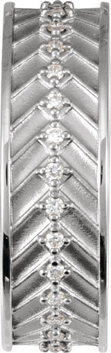 Platinum Round Lab-Grown Diamond Accented Band - 1.2mm Stones - view 3