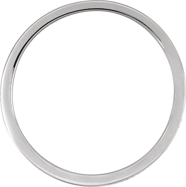 Platinum Round Lab-Grown Diamond Accented Band - 1.2mm Stones - view 2