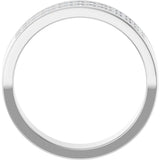 Platinum Round Lab-Grown Diamond Double Row Tapered Band - 3/8 CTW - view 2