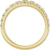 14K Gold Round Lab-Grown Diamond French-Set Graduated Anniversary Band - 3/8-3/4 CTW - Yellow Gold - view 7