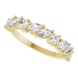14K Gold Marquise Lab-Grown Diamond Anniversary Band - 9/10 CTW - Yellow Gold - view 5