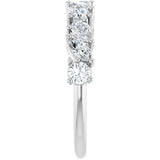 14K Gold Marquise Lab-Grown Diamond Anniversary Band - 9/10 CTW - White Gold - view 4