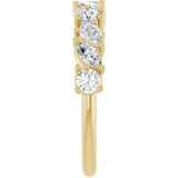 14K Gold Marquise Natural Diamond Anniversary Band - 9/10 CTW - Yellow Gold - view 4