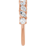 14K Gold Marquise Lab-Grown Diamond Anniversary Band - 9/10 CTW - Rose Gold - view 4
