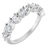 Platinum Marquise Natural Diamond Anniversary Band - 9/10 CTW