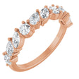 14K Gold Marquise Natural Diamond Anniversary Band - 9/10 CTW - Rose Gold