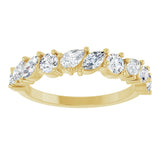 14K Gold Marquise Lab-Grown Diamond Anniversary Band - 9/10 CTW - Yellow Gold - view 3