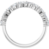 14K Gold Marquise Lab-Grown Diamond Anniversary Band - 9/10 CTW - White Gold - view 2