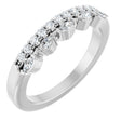 Platinum Marquise Lab-Grown Diamond Double Row Anniversary Band - 1/3 CTW