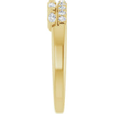 14K Gold Marquise Lab-Grown Diamond Double Row Anniversary Band - 1/3 CTW - Yellow Gold - view 4