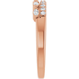 14K Gold Marquise Lab-Grown Diamond Double Row Anniversary Band - 1/3 CTW - Rose Gold - view 4