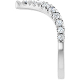 Platinum Round Lab-Grown Diamond Contour Band - 1/2-5/8 CTW - view 4