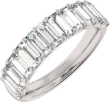 14K Gold Straight Baguette Lab-Grown Diamond Anniversary Band - 2 1/4 CTW - White Gold
