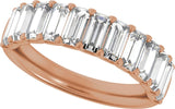 14K Gold Straight Baguette Lab-Grown Diamond Anniversary Band - 2 1/4 CTW - Rose Gold - view 5