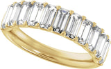 14K Gold Straight Baguette Lab-Grown Diamond Anniversary Band - 2 1/4 CTW - Yellow Gold - view 5