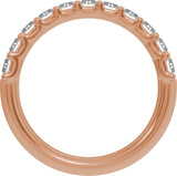 14K Gold Straight Baguette Lab-Grown Diamond Anniversary Band - 2 1/4 CTW - Rose Gold - view 2