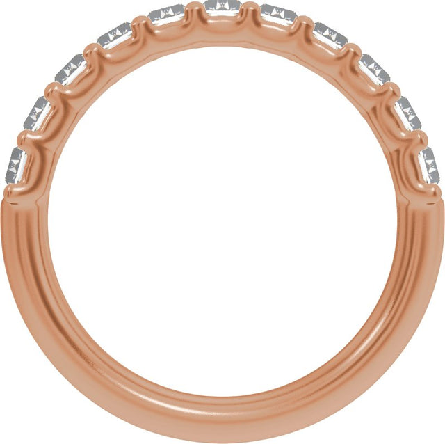 14K Gold Straight Baguette Lab-Grown Diamond Anniversary Band - 2 1/4 CTW - Rose Gold - view 2