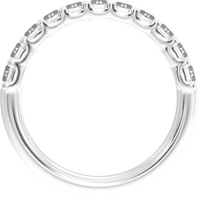 14K Gold Straight Baguette Lab-Grown Diamond Anniversary Band - 2 1/4 CTW - White Gold - view 2