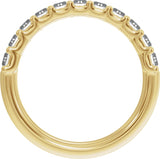 14K Gold Straight Baguette Lab-Grown Diamond Anniversary Band - 2 1/4 CTW - Yellow Gold - view 2
