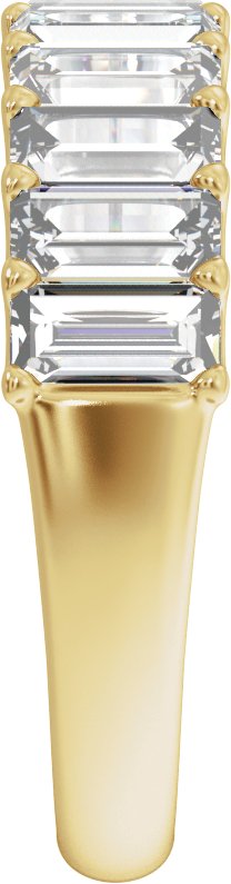 14K Gold Straight Baguette Lab-Grown Diamond Anniversary Band - 2 1/4 CTW - Yellow Gold - view 4