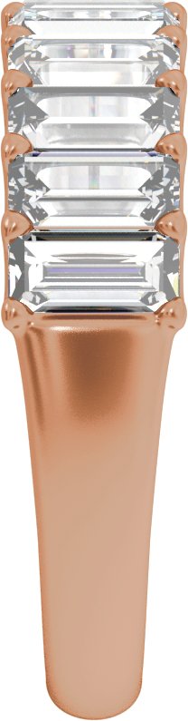 14K Gold Straight Baguette Lab-Grown Diamond Anniversary Band - 2 1/4 CTW - Rose Gold - view 4