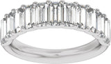 Platinum Straight Baguette Lab-Grown Diamond Anniversary Band - 2 1/4 CTW - view 3