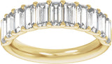 14K Gold Straight Baguette Lab-Grown Diamond Anniversary Band - 2 1/4 CTW - Yellow Gold - view 3