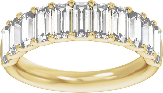 14K Gold Straight Baguette Lab-Grown Diamond Anniversary Band - 2 1/4 CTW - Yellow Gold - view 3