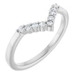 Platinum Round Natural Diamond Accented Contour Band - 1/8-1/2 CTW